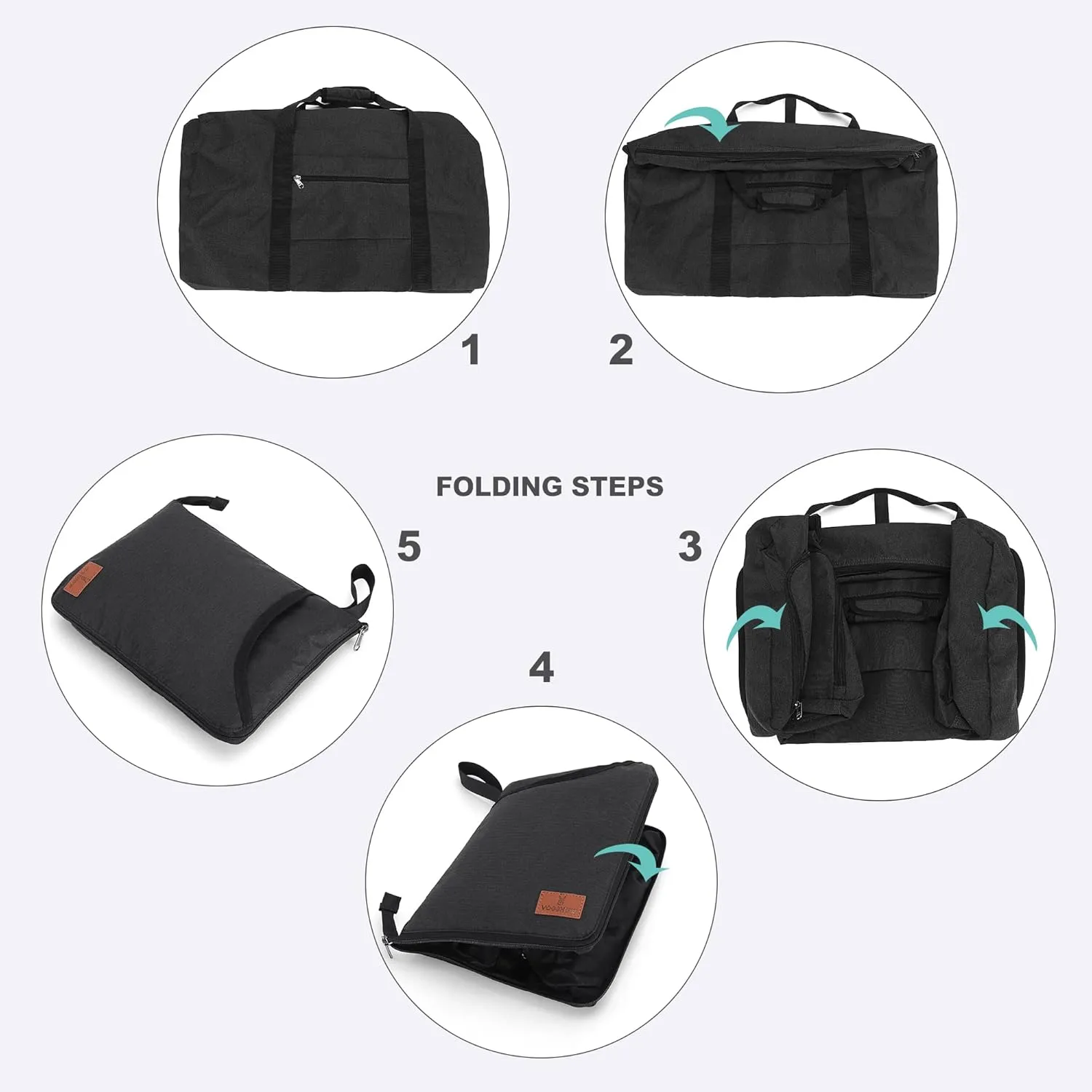 150L Duffle Bag for Men Travel, Extra Large Trave Duffle Bag with Shoe Compartment for Men Women, Foldable Duffle Bag for Traveling, Gym Bag, Water Resistant & Tear-Resistant, Black