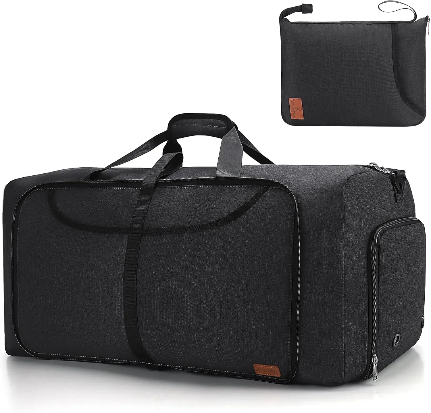 150L Duffle Bag for Men Travel, Extra Large Trave Duffle Bag with Shoe Compartment for Men Women, Foldable Duffle Bag for Traveling, Gym Bag, Water Resistant & Tear-Resistant, Black