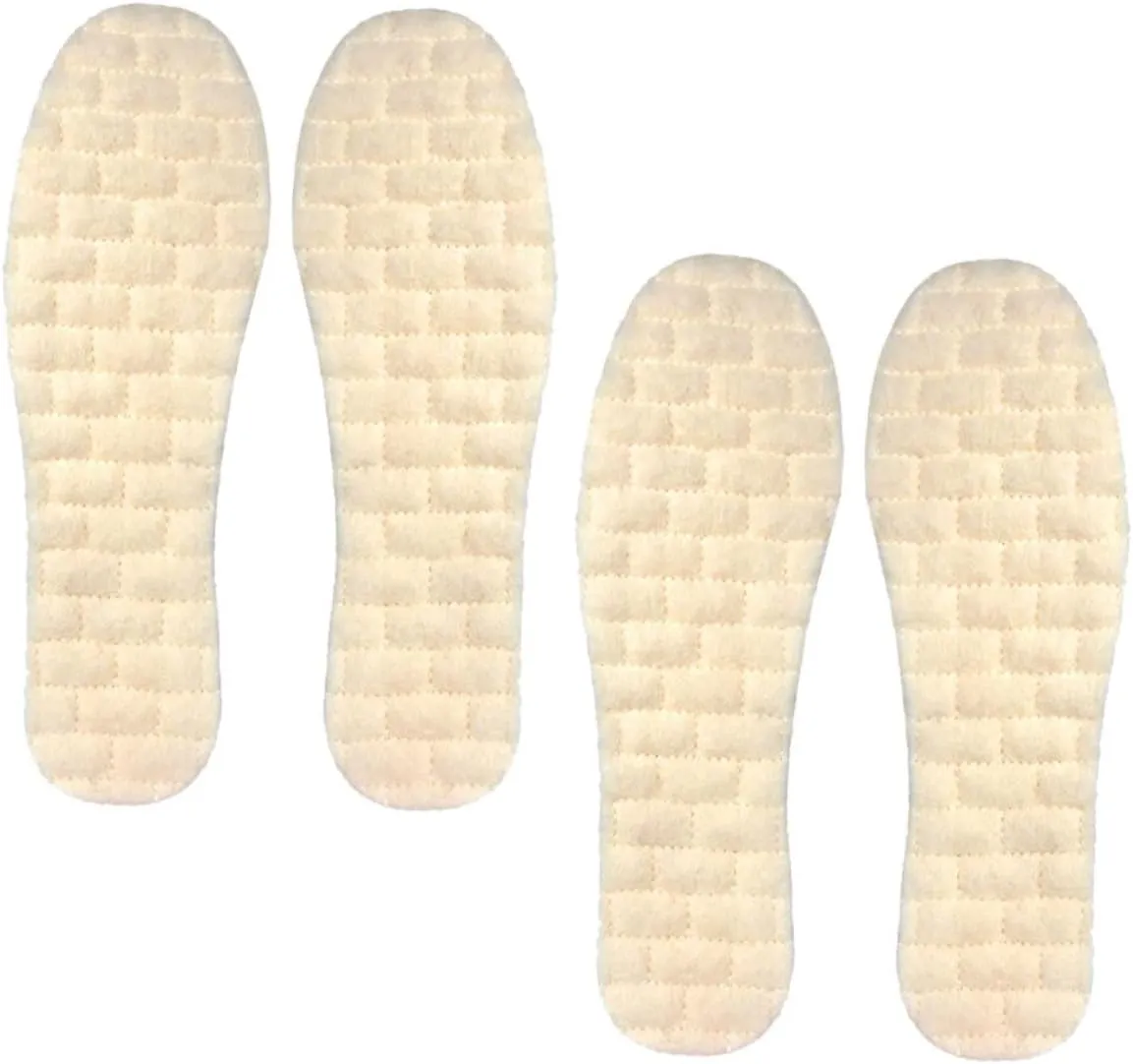 2Pairs Warm Fleece Insoles for Winter Boots and Sneakers of Durable Shoe Inner Pads Unisex Design Comfortable Sole Inserts Cut to Fit for Cold Weather