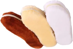 3Pairs Winter Warm Plush Shoe Insoles Thickened Faux Wool Foot Cushions Soft and Comfortable Sports Insoles Random Color for Winter Boots