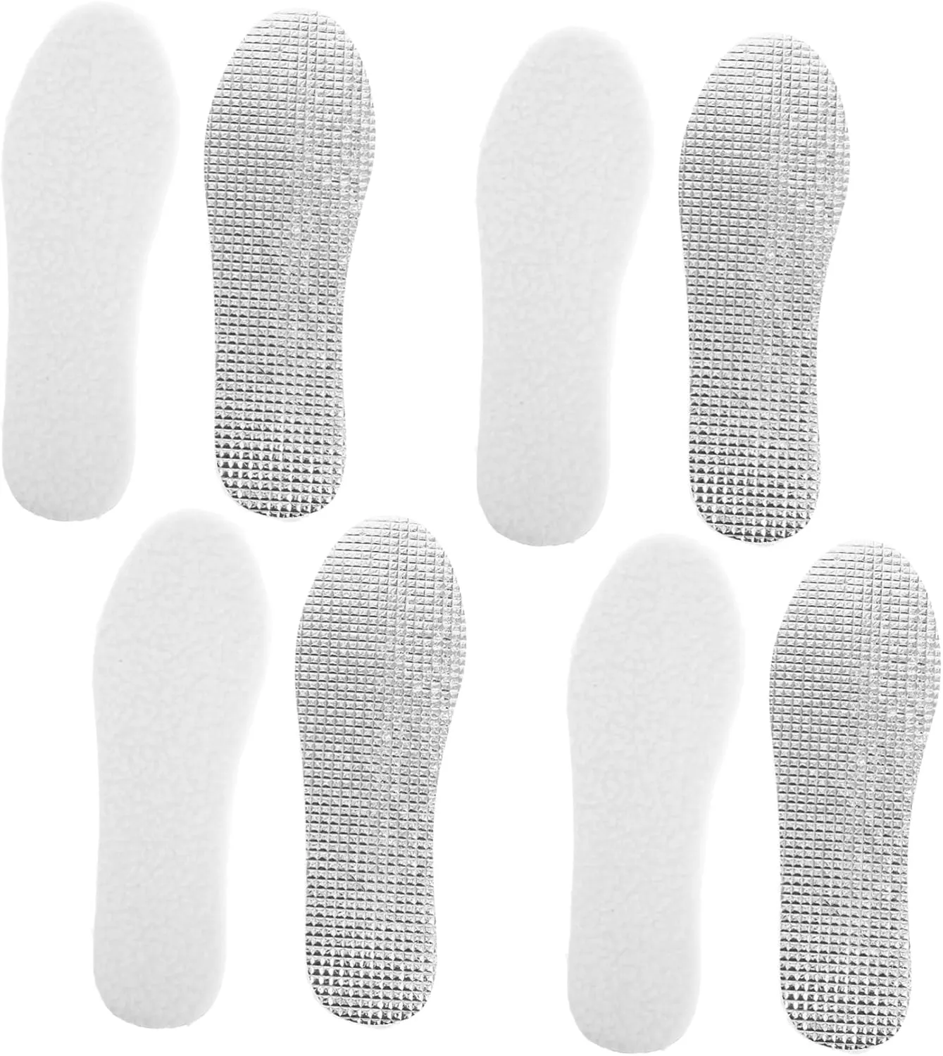 4 Pairs Winter Warm Insoles for Men and Women Comfortable Wool Shoe Inserts Sweat Absorbing Thermal Insoles Breathable Foot Sole Cushions for Cozy Feet