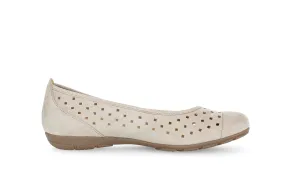 '44.169.12' women's perforated ballerina pump - Grey