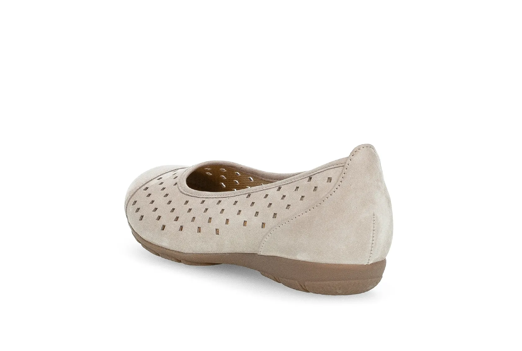 '44.169.12' women's perforated ballerina pump - Grey