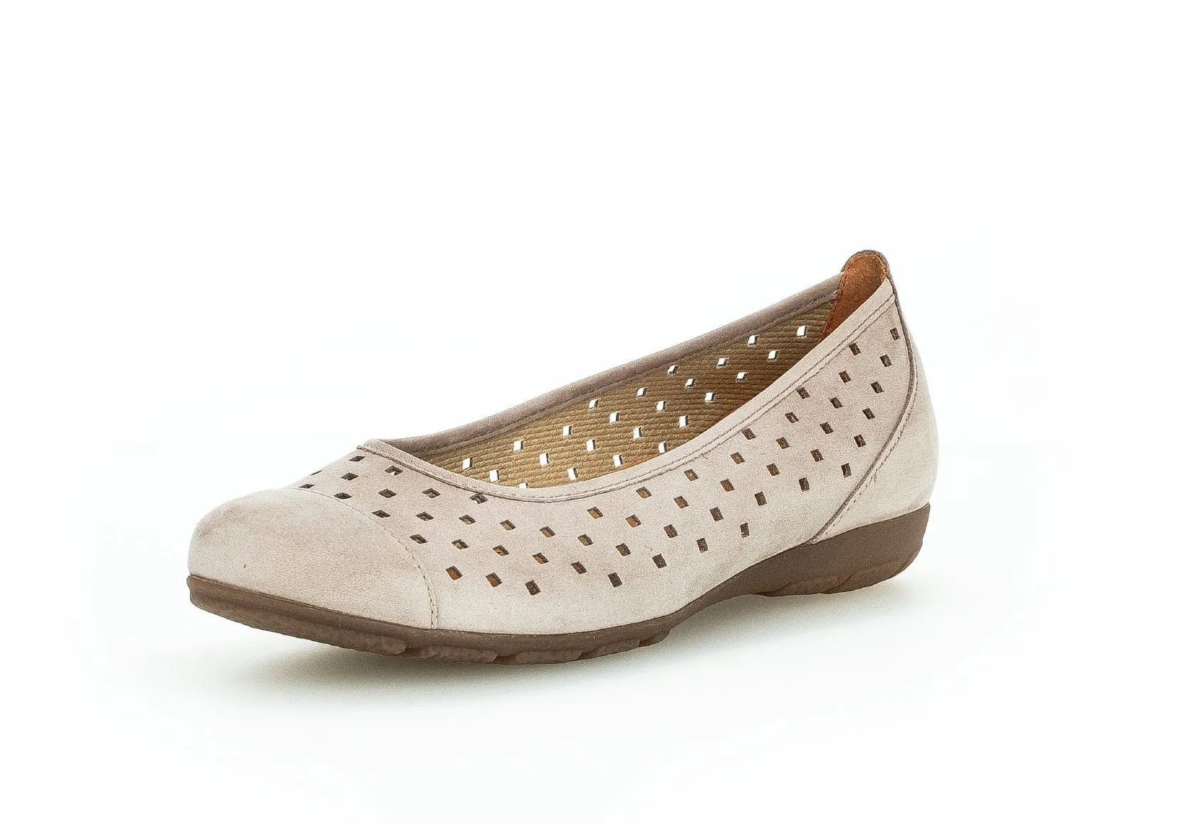 '44.169.12' women's perforated ballerina pump - Grey