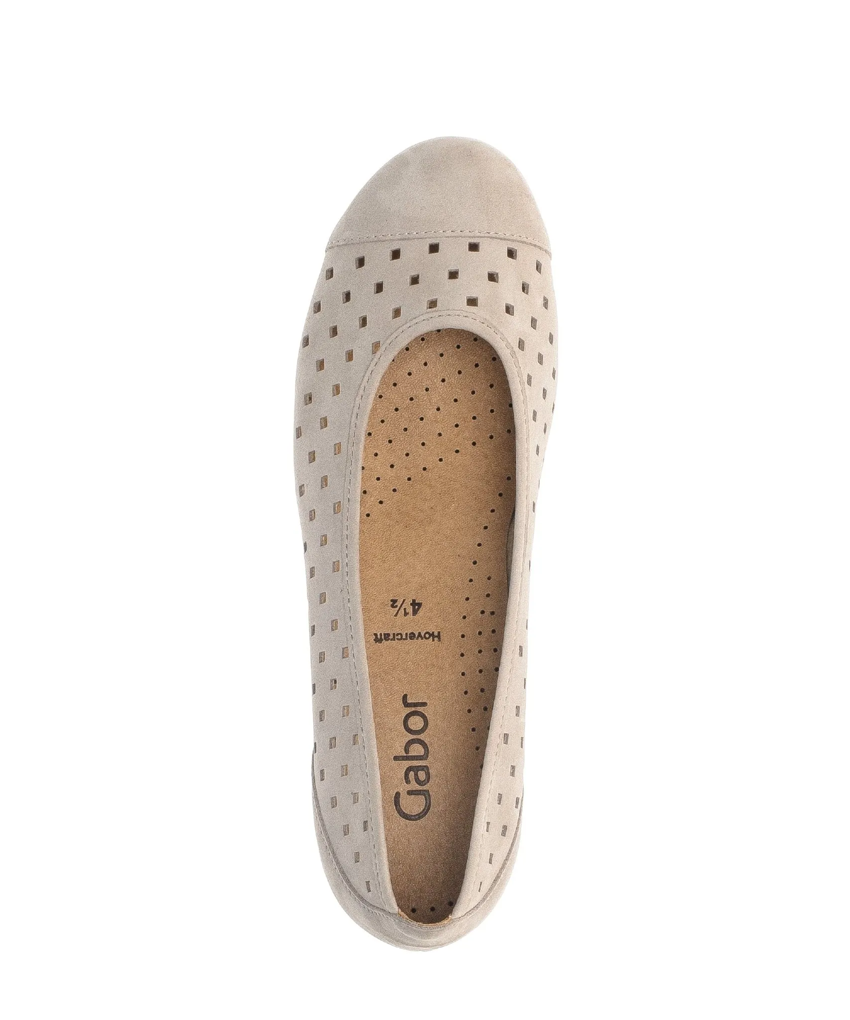 '44.169.12' women's perforated ballerina pump - Grey
