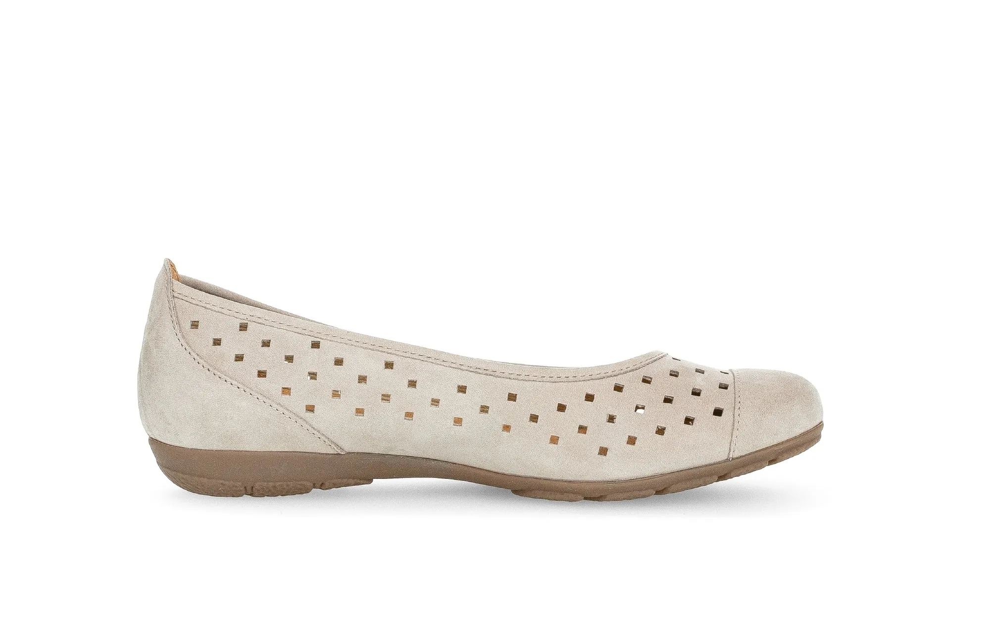 '44.169.12' women's perforated ballerina pump - Grey