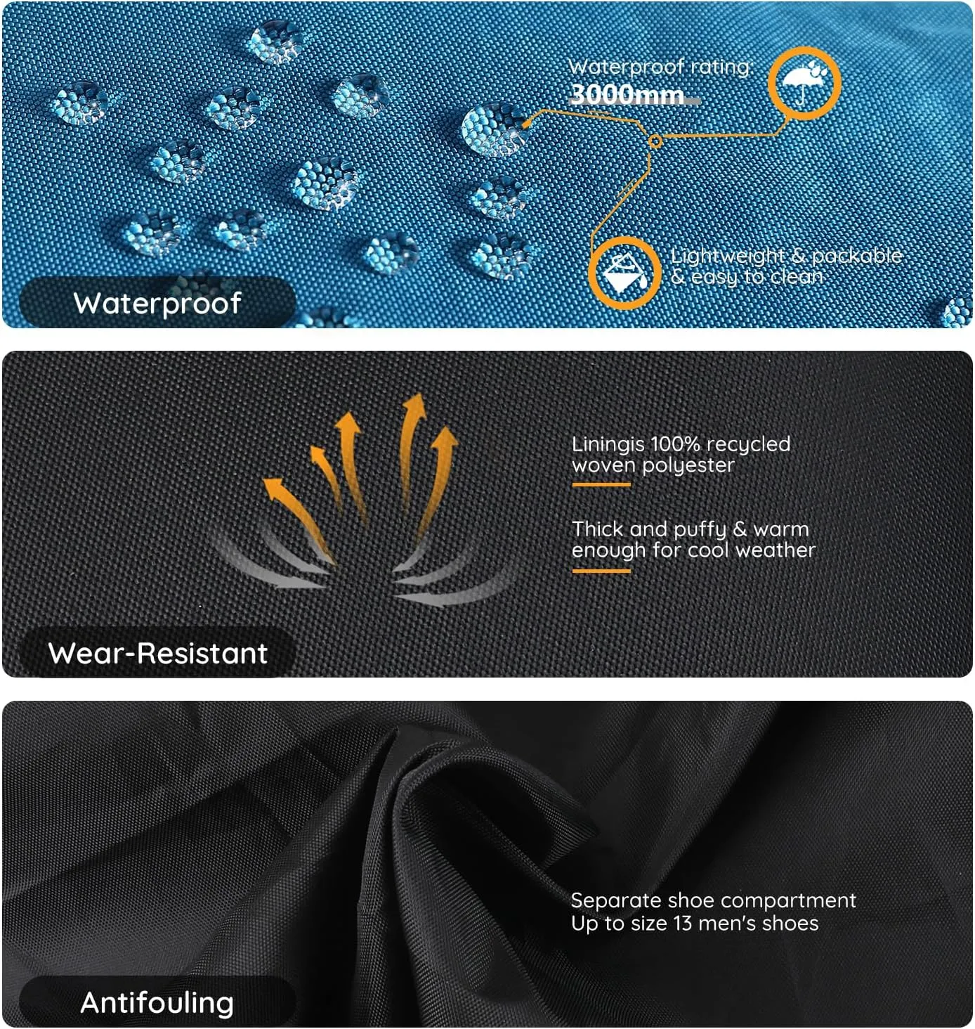 65L 25" Foldable Duffle Bag with Shoe Compartment,Lightweight Water Resistant Packable Travel Bag,Blue