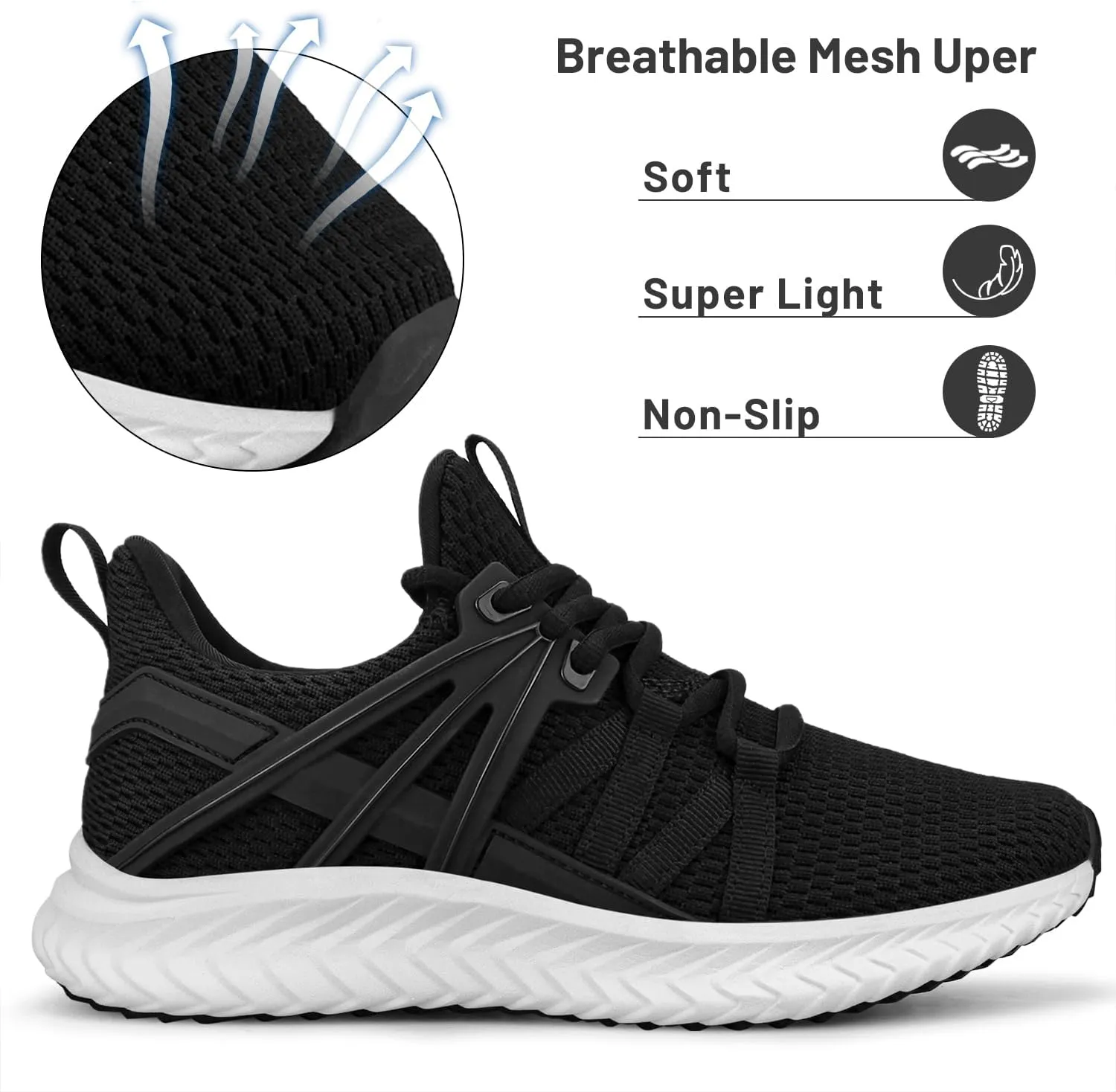 Abboos Womens Slip On Sneakers Women Walking Tennis Shoes Lightweight Casual Sneakers for Gym Travel Work