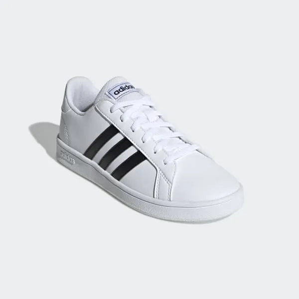 Adidas Kids Unisex Grand Court  casual Shoe - Cloud White/ Core Black