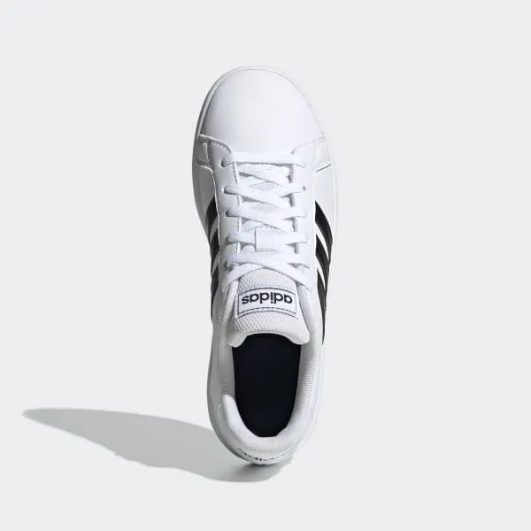 Adidas Kids Unisex Grand Court  casual Shoe - Cloud White/ Core Black