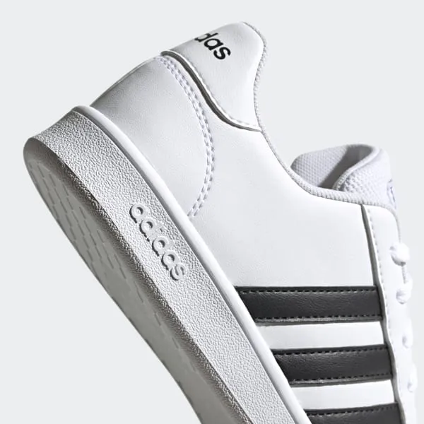 Adidas Kids Unisex Grand Court  casual Shoe - Cloud White/ Core Black
