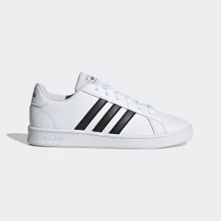 Adidas Kids Unisex Grand Court  casual Shoe - Cloud White/ Core Black