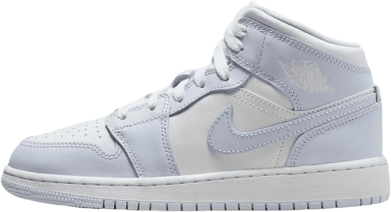 Air Jordan 1 Mid Big Kids' Shoes (FD8780-400, Cobalt Bliss/Neutral Grey/White) Size 6.5