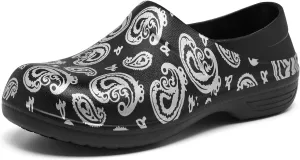 alcubieree Non Slip Work Shoes for Womens Slip on Waterproof Lightweight Comfor Clog for Nurse Food Service Healthcare Gardening Medical Kitchen Chef Cute