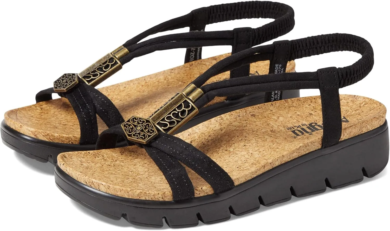 Alegria Women Roz - Arch Support Chunky Platform - For Travel and Everyday Activity - Vegan Braided Adjustable Buckle Slingback Slide Sandal