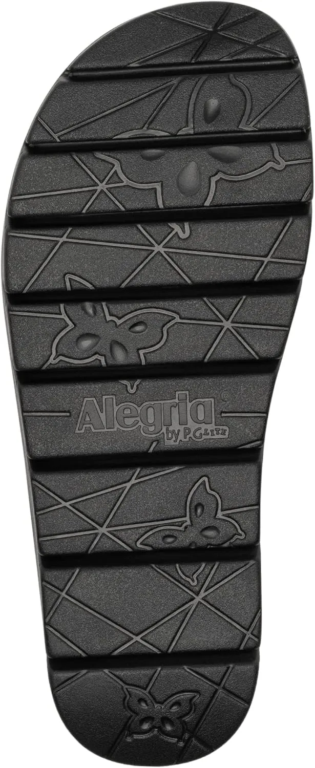 Alegria Women Roz - Arch Support Chunky Platform - For Travel and Everyday Activity - Vegan Braided Adjustable Buckle Slingback Slide Sandal