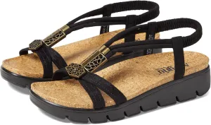 Alegria Women Roz - Arch Support Chunky Platform - For Travel and Everyday Activity - Vegan Braided Adjustable Buckle Slingback Slide Sandal
