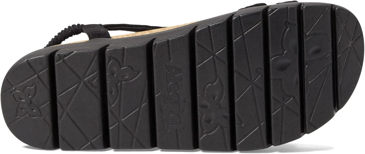 Alegria Women Roz - Arch Support Chunky Platform - For Travel and Everyday Activity - Vegan Braided Adjustable Buckle Slingback Slide Sandal