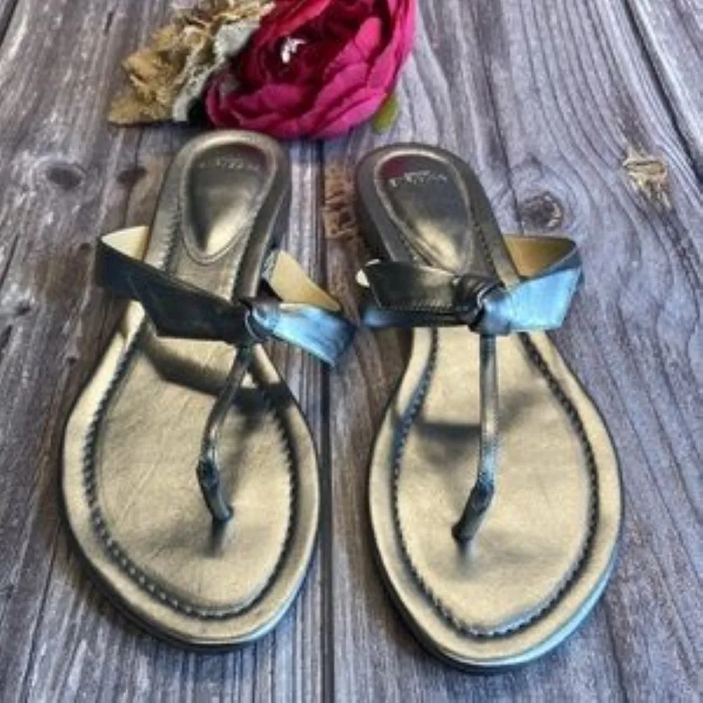 Alexandre Birman Clarita Pewter Leather Naked Sandal  39.5M