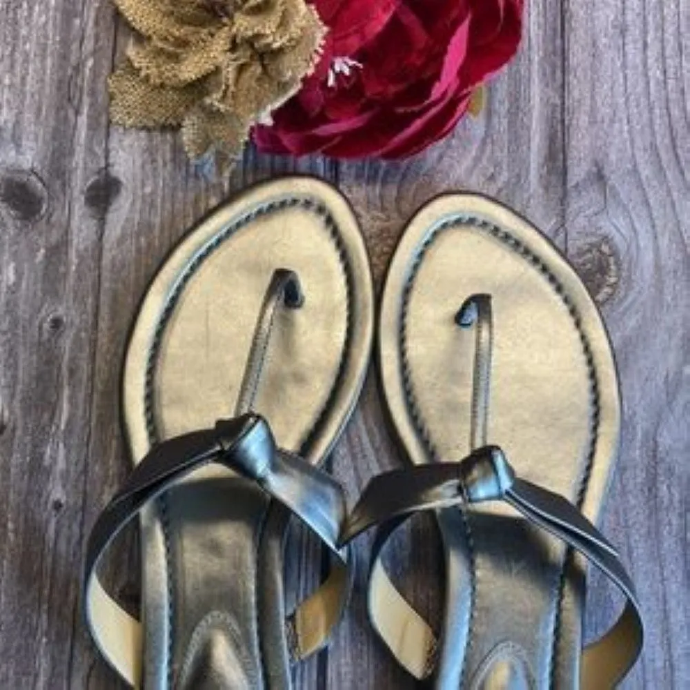 Alexandre Birman Clarita Pewter Leather Naked Sandal  39.5M