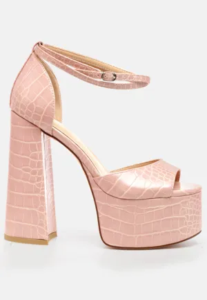 Alice Croc Platform Heeled Sandals By Ruw