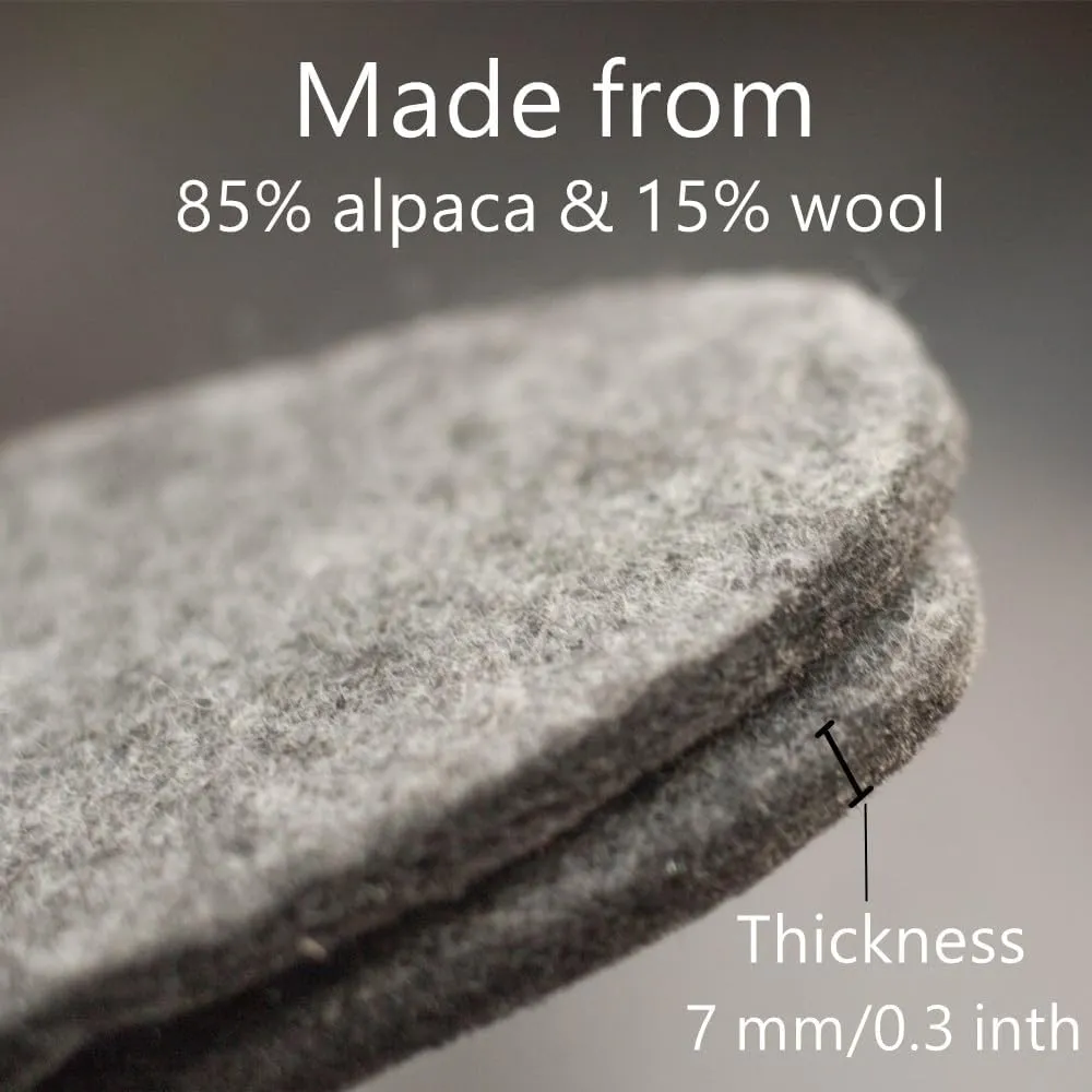 Alpaca Wool Warm Shoe Insert - Wool Shoe Insoles for Boot Soft Winter Warm Shoe Replacement Men 14