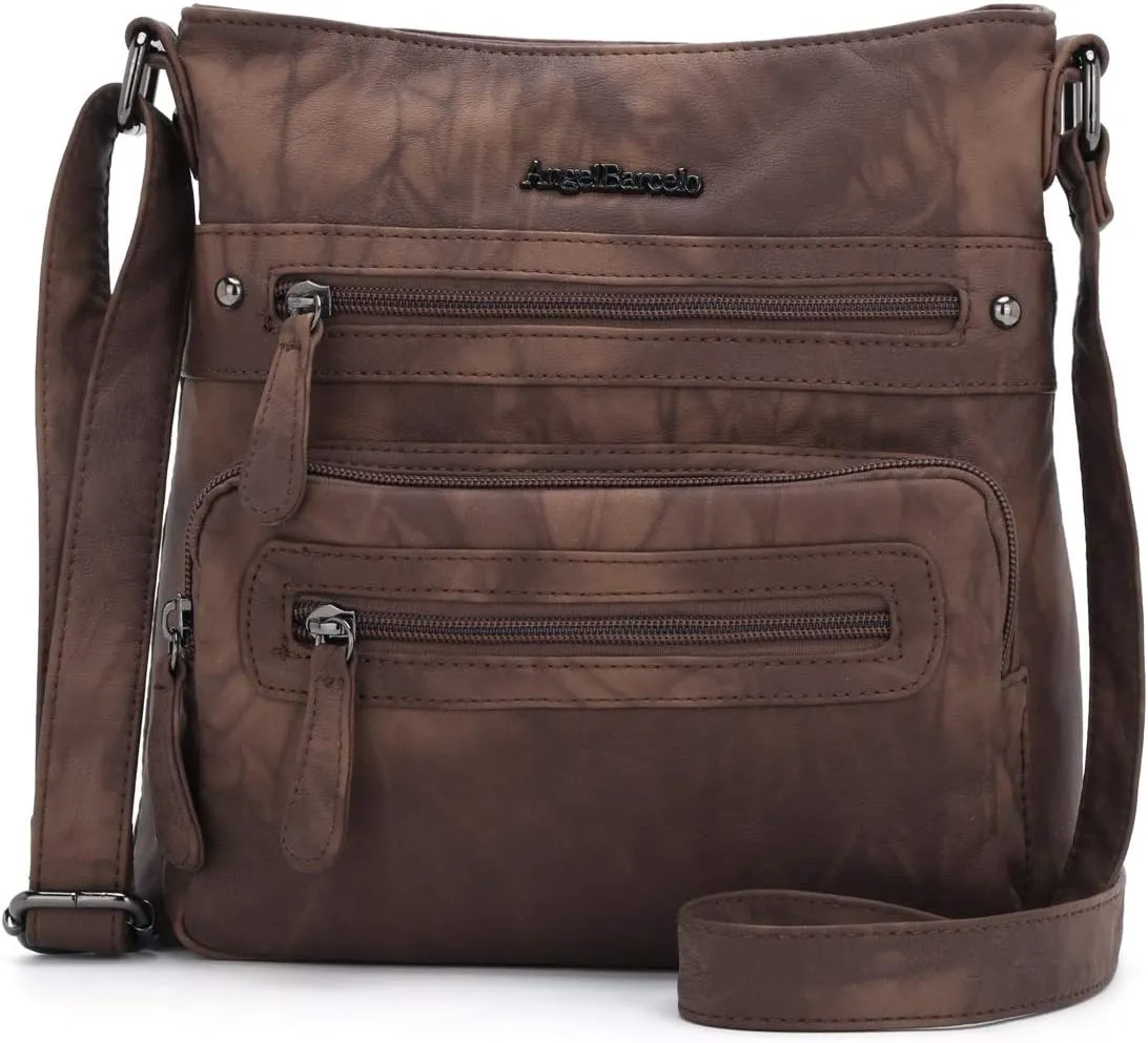 Angel Barcelo Crossbody Bags for Women,Ultra Soft Leather Purses for Women