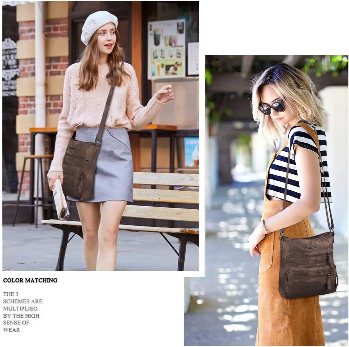 Angel Barcelo Crossbody Bags for Women,Ultra Soft Leather Purses for Women
