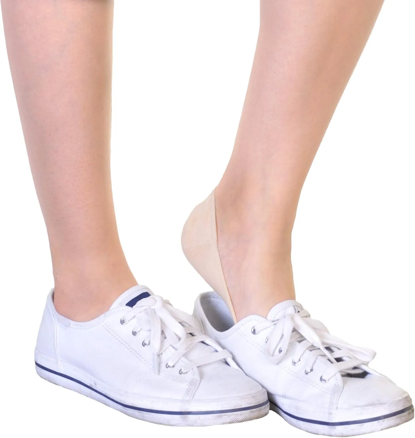 Angelina Womens Mens Unisex Assorted Cotton No-Show Liner Socks (6 or 12 Pairs)