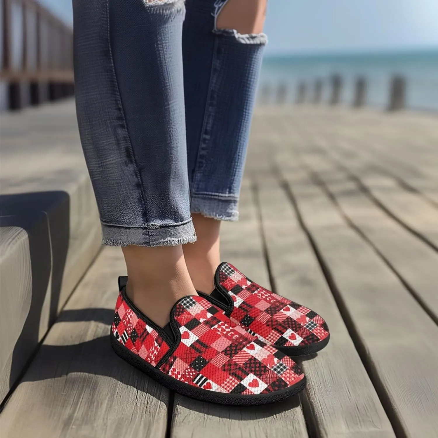 Animal Painted Women's Walking Shoes Fashion Casual Hand Free Slip On Sneakers Soft Breathable Gym Fitness Minimalist Comfy Traveling