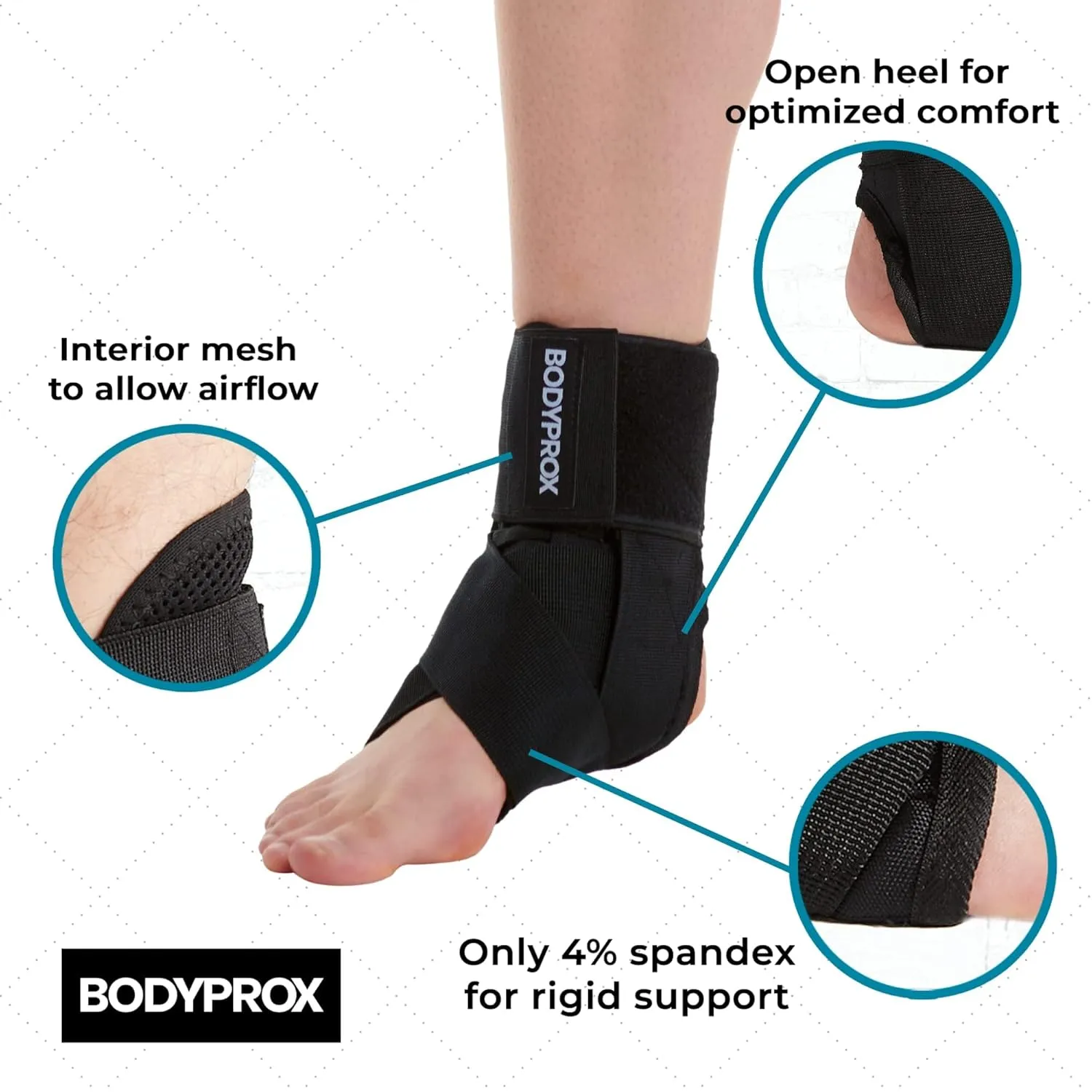 Ankle Brace for Women and Men, Lace Up Ankle Support Brace Stabilizer for Sprained Ankle (Large)