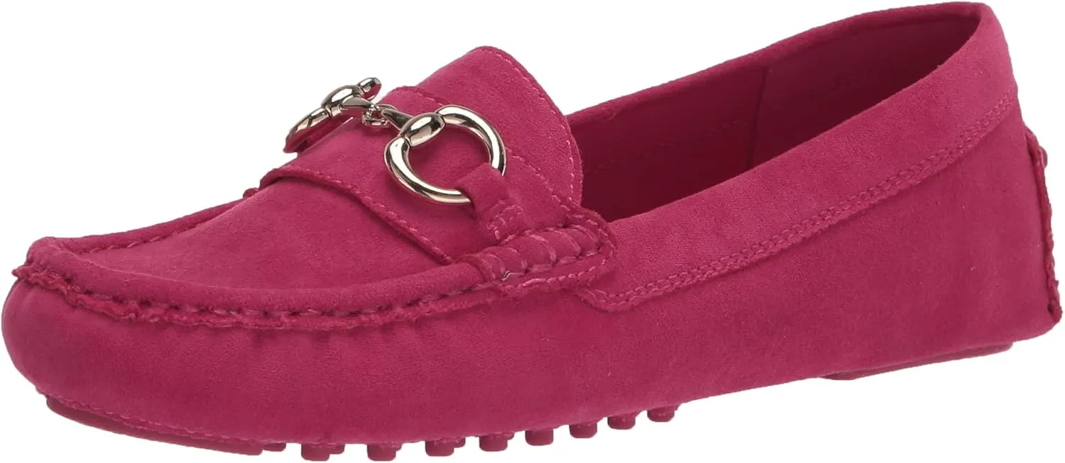 Anne Klein Womens Chrystie Faux Leather Driving Moccasins Moccasins