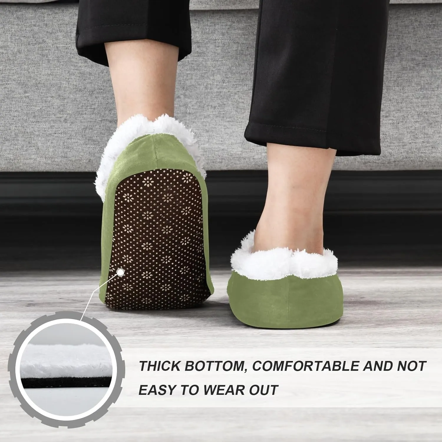 Aqua House Slippers Non-Slip Soft Bedroom Slippers for Men Bedroom