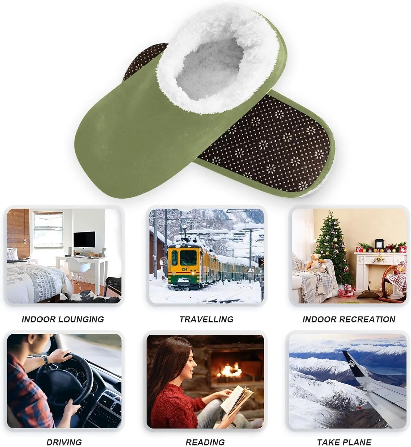 Aqua House Slippers Non-Slip Soft Bedroom Slippers for Men Bedroom