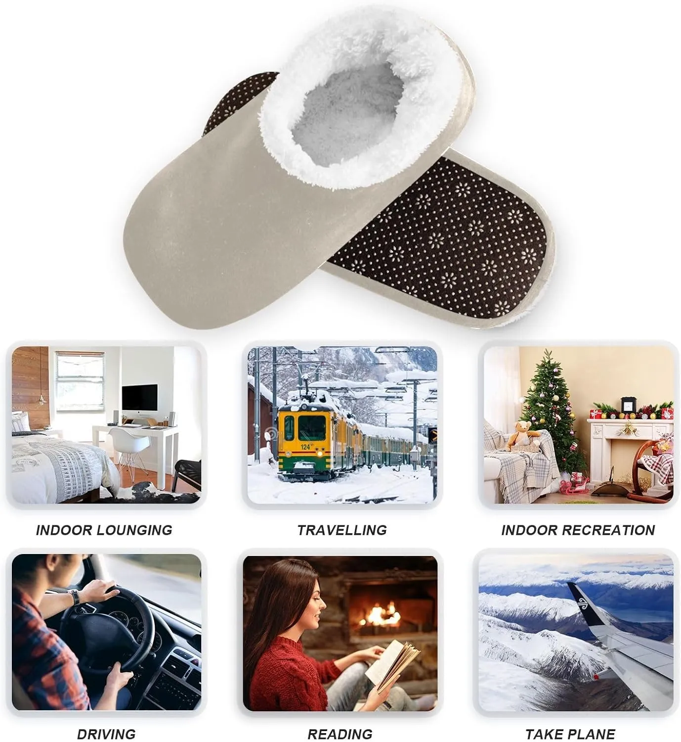 Aqua House Slippers Non-Slip Soft Bedroom Slippers for Men Bedroom