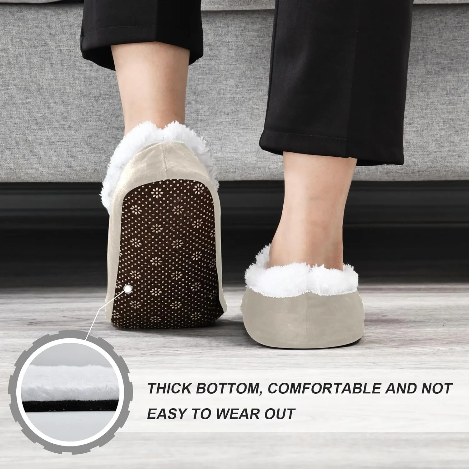 Aqua House Slippers Non-Slip Soft Bedroom Slippers for Men Bedroom