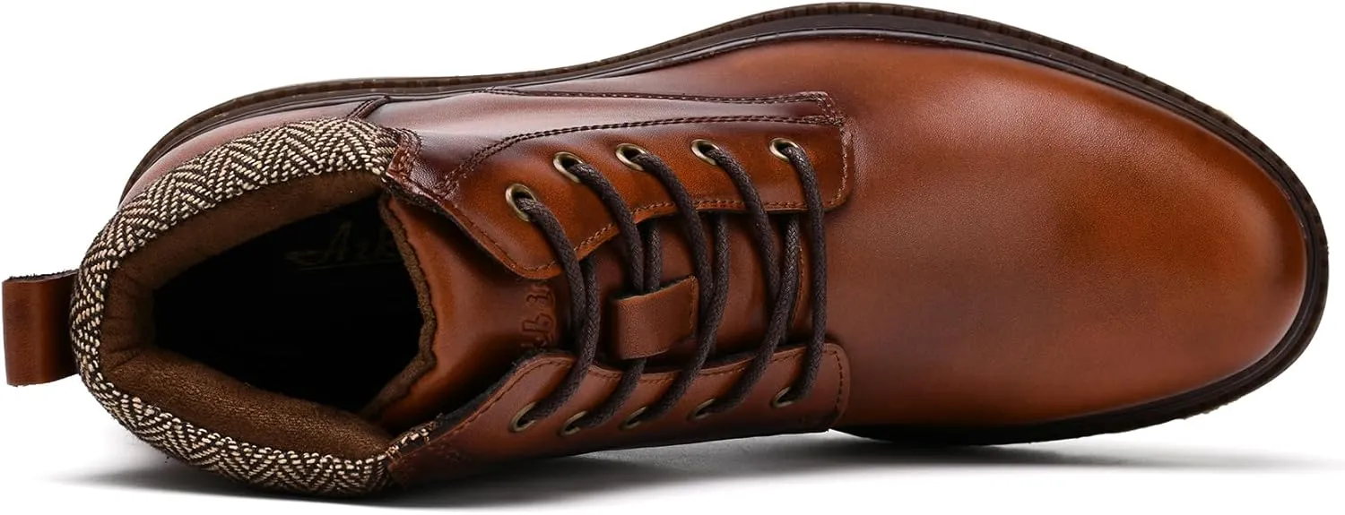 Arkbird Men's Motocycle Combat Boots, Comfortable Stylish Lace Up Fashion Casual Boot For Men