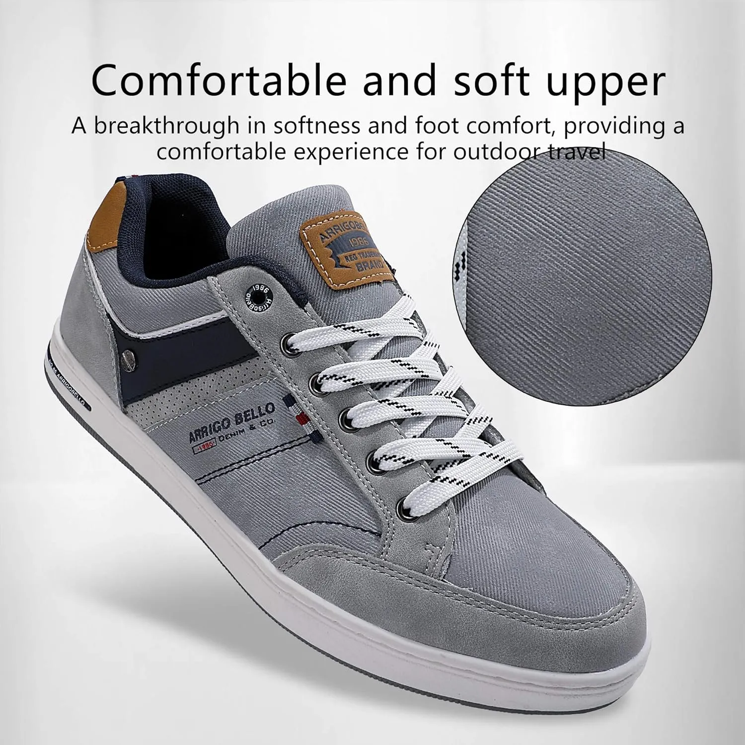 ARRIGO Bello Sneakers for Men Casual Shoes Low Top Comfortable Walking Shoes
