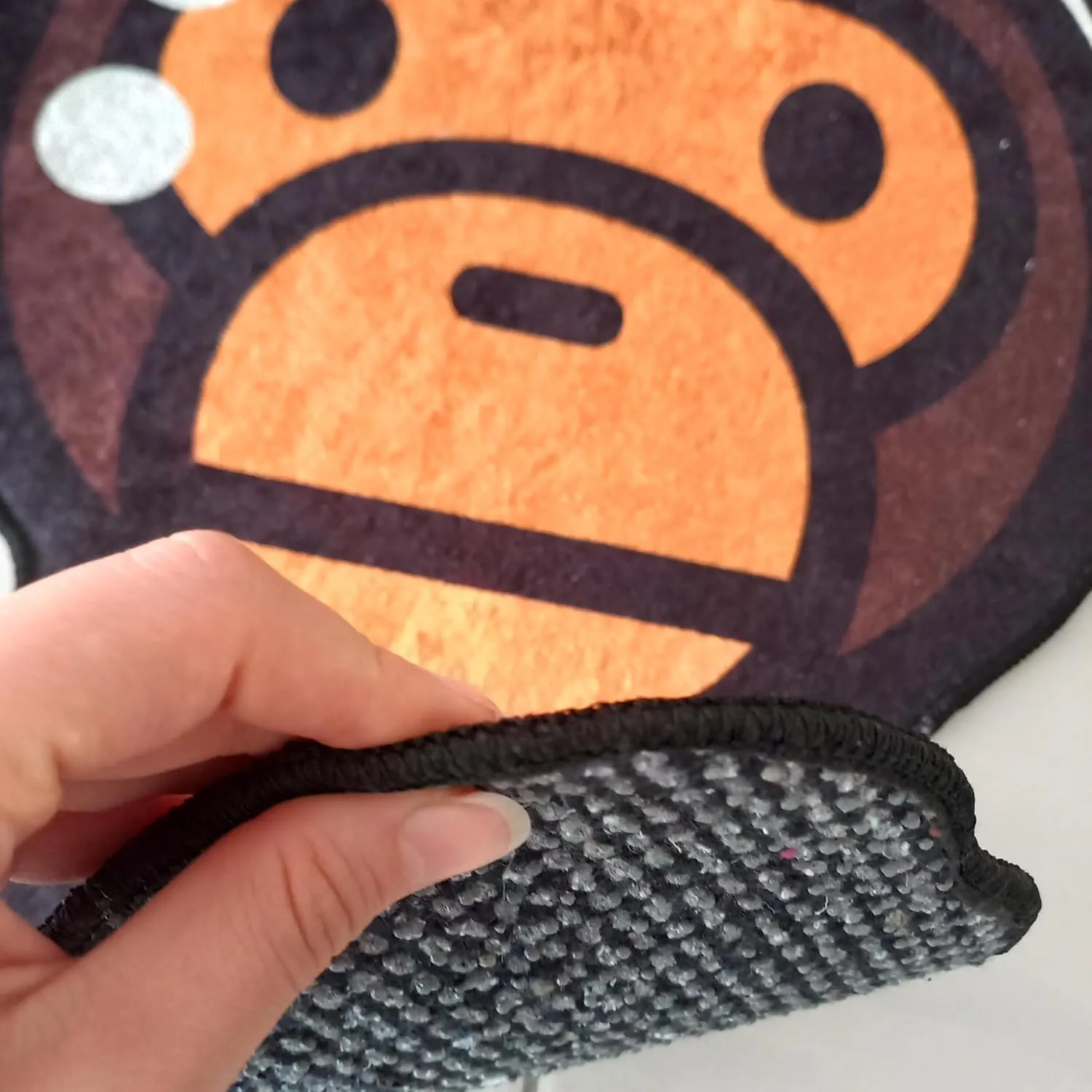 Astronaut Bape Rug Hypebeast Room Decor Cute Baby Monkey Rug Irregular Shaped Rug Machine Washable Non-Slip Carpet for Baby Room (Economic Quality, 1.3x2 ft.)