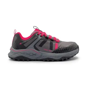 Avenger Work Boots Women's Composite Toe Aero Trail Industrial Shoe, Grey/Magenta, 7 Wide