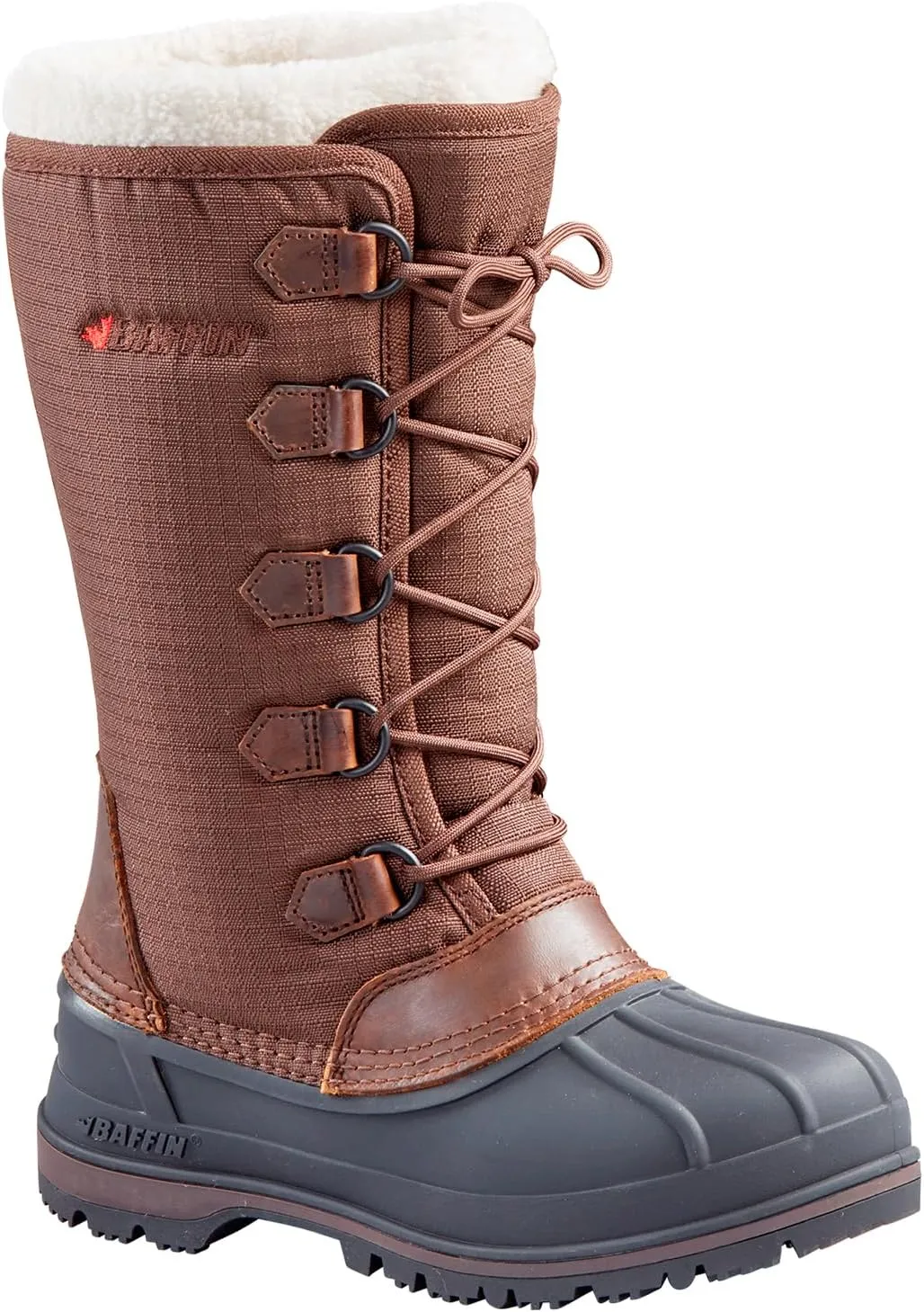 Baffin Women's OTTAWA Waterproof Insulated Tall-Height Lace-Up Snow Boots, Leather & Nylon Upper, Flexible Polar Rubber Base
