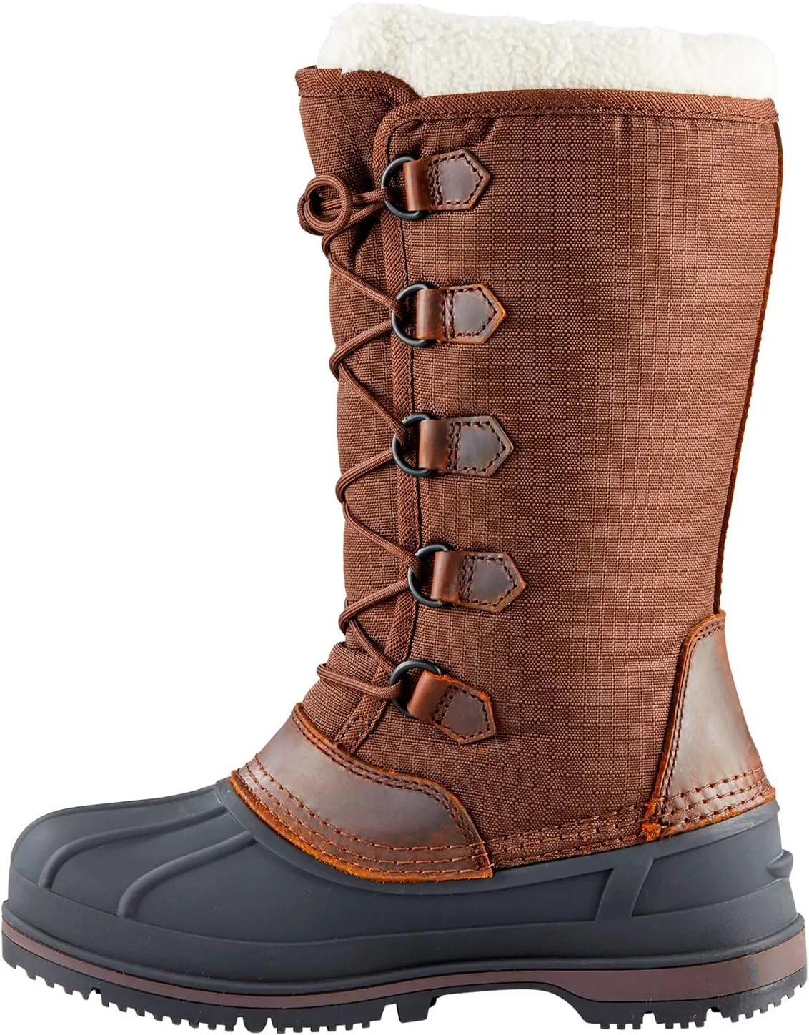 Baffin Women's OTTAWA Waterproof Insulated Tall-Height Lace-Up Snow Boots, Leather & Nylon Upper, Flexible Polar Rubber Base