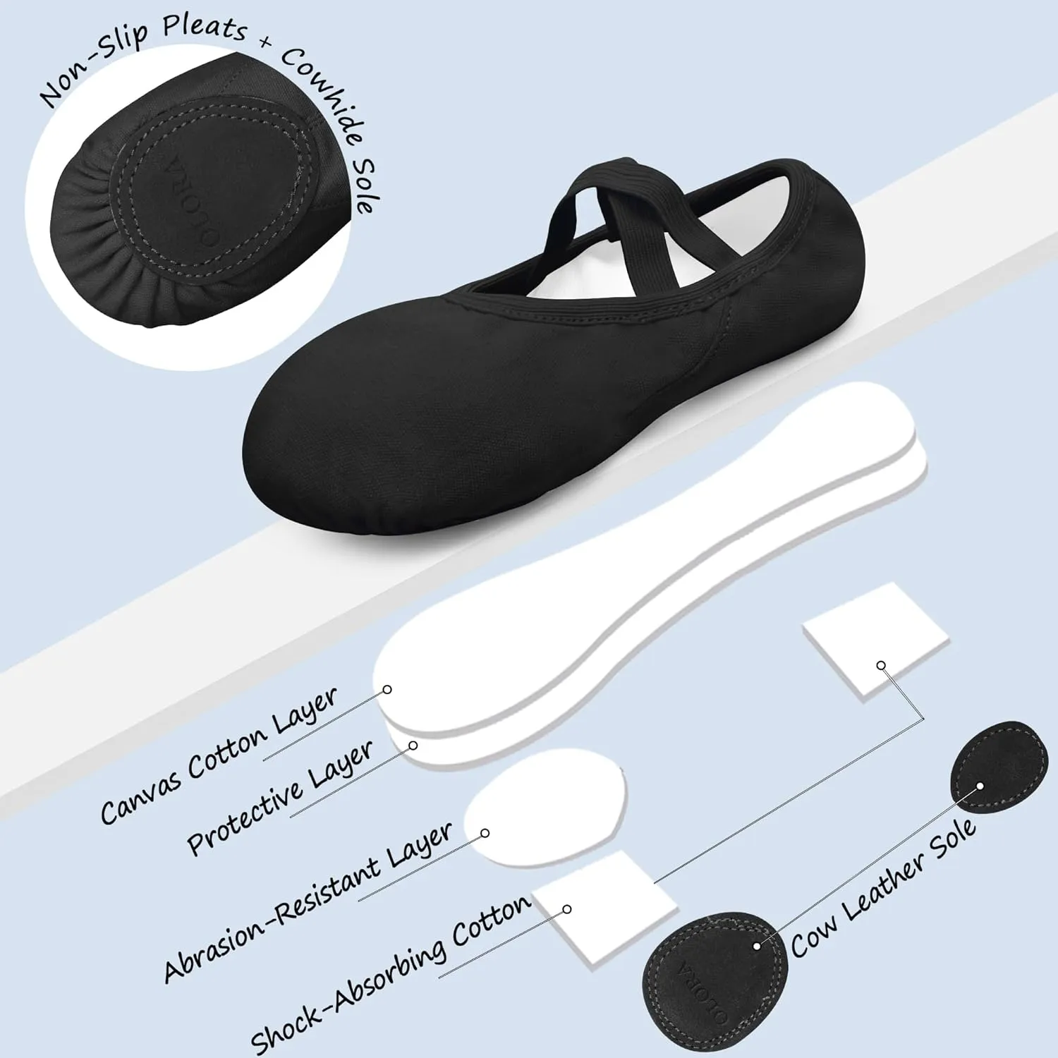 Ballet Shoes for Girls Toddler Kids Adult Women Soft Canvas Dance Slippers Gymnastics Shoe