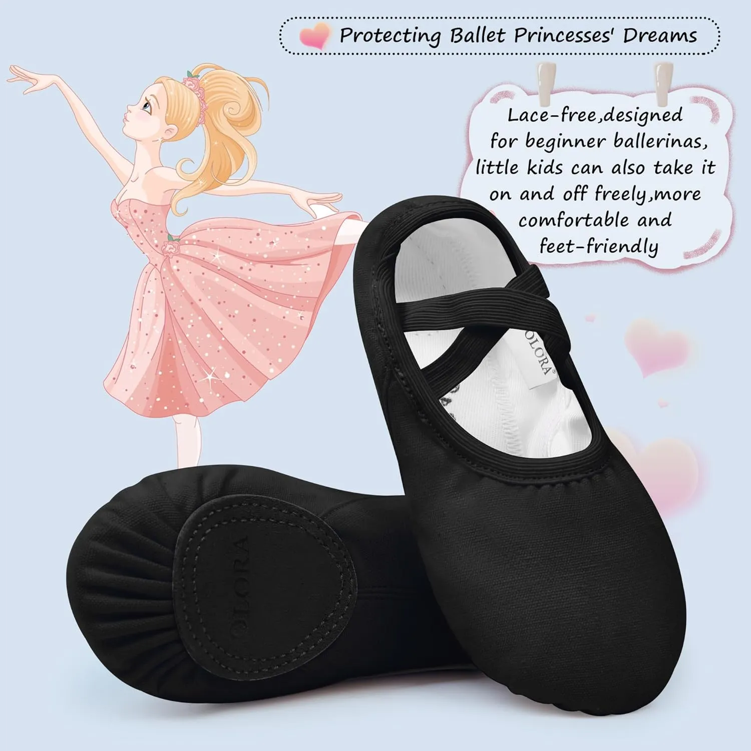 Ballet Shoes for Girls Toddler Kids Adult Women Soft Canvas Dance Slippers Gymnastics Shoe