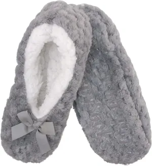BambooMN Adult Super Soft Warm Cozy Fuzzy Soft Touch Sleeper Slippers Non-Slip Lined Socks