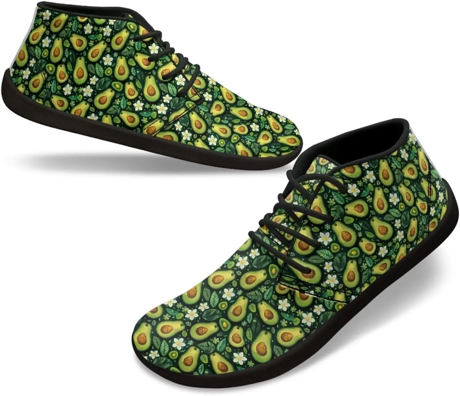 Barefoot Sneakers Mushroom Lace Up Shoes for Women Trendy Fruit Wide Minimalist Shoe Comfortable Running Walking Shoe