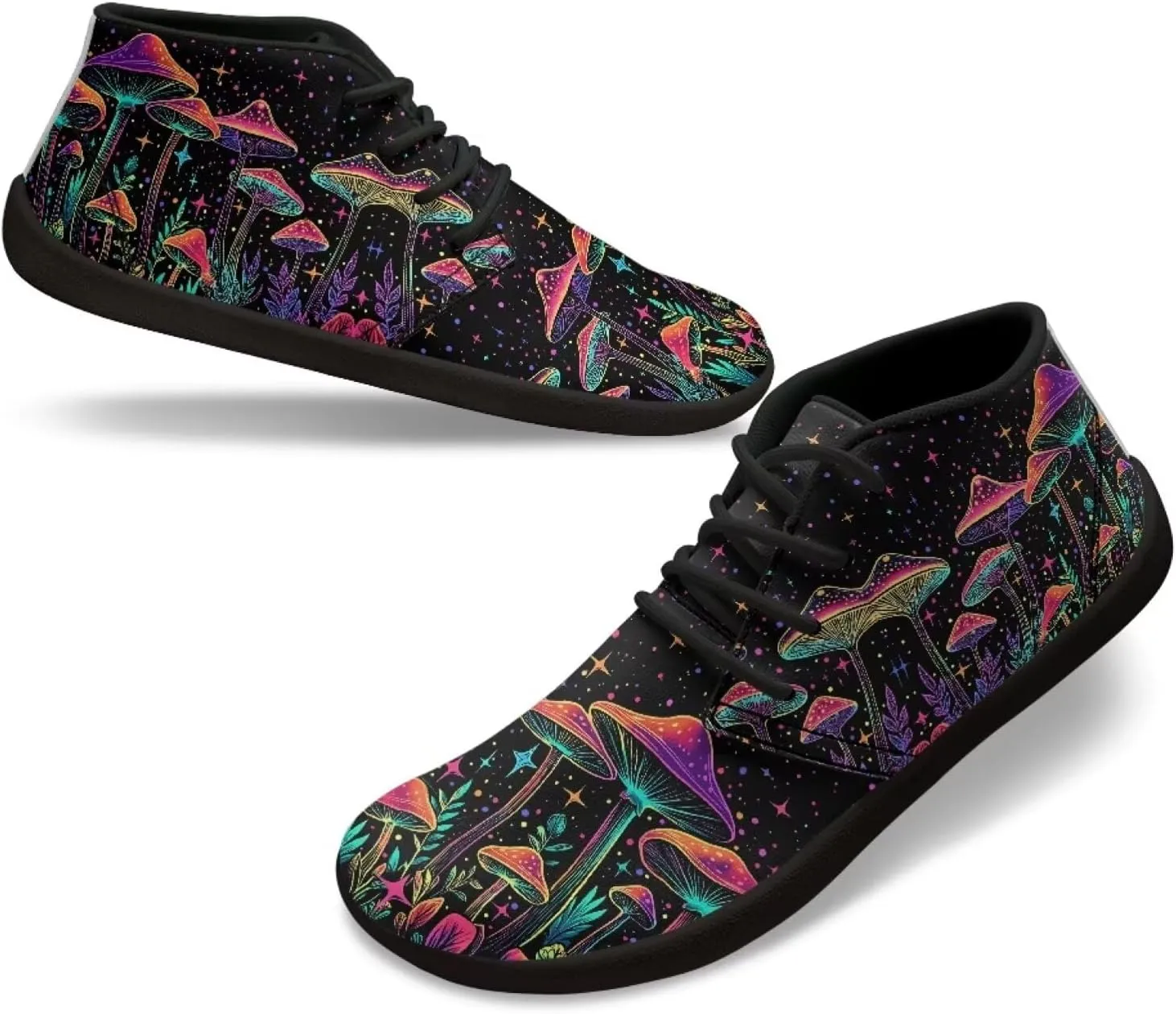 Barefoot Sneakers Mushroom Lace Up Shoes for Women Trendy Fruit Wide Minimalist Shoe Comfortable Running Walking Shoe