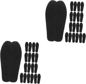 BESTYASH 2sets 20 Pairs Warm Felt Shoe Insoles for Women and Men Thickened Comfortable Inserts for Winter Boots and Sneakers Reusable Inner Pads with Cushioning for All Shoe 20pairs*2