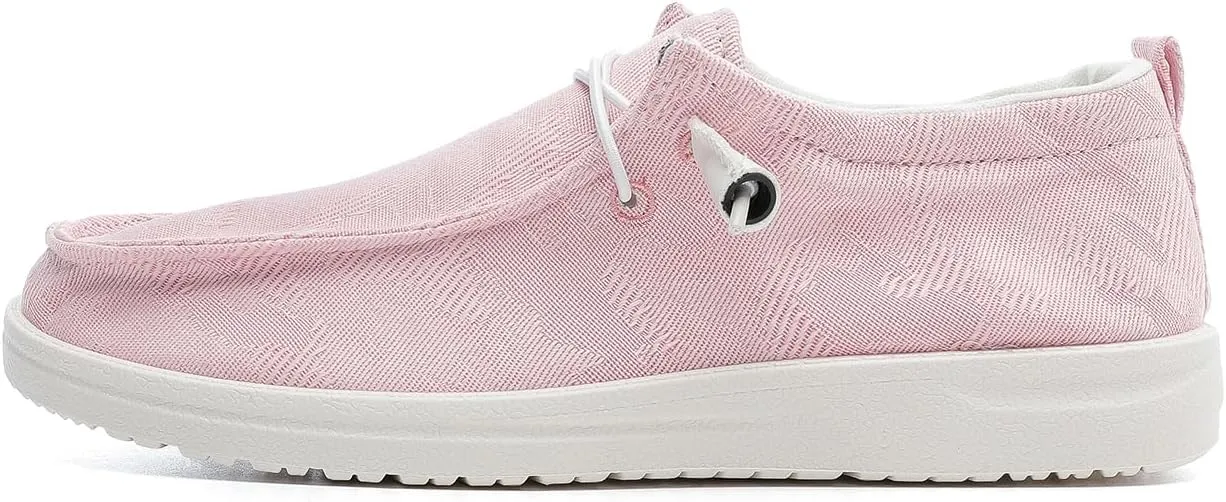 Betrue Women's Lightweight Boat Shoes, Casual Loafers, Slip On Deck Shoes, Breathable Canvas Walking Shoes