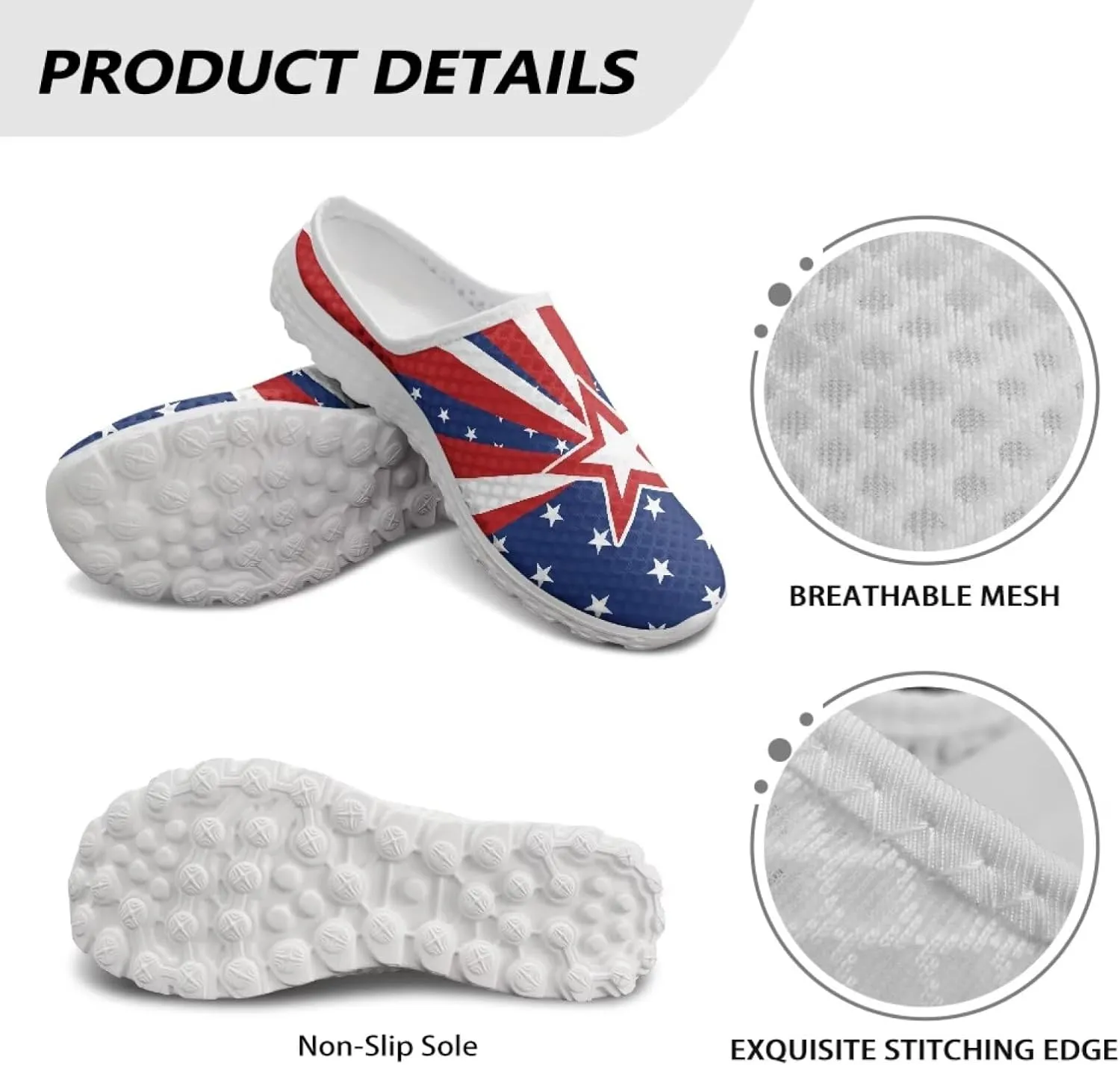 Binienty Mule Sneakers for Women Soft EVA Sole Anti-Slip Garden Clogs Fashion Slip on Loafers